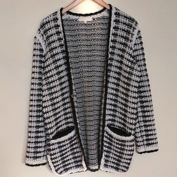 Maje J Striped Cotton-Blend Cardigan - Picture 8 of 15